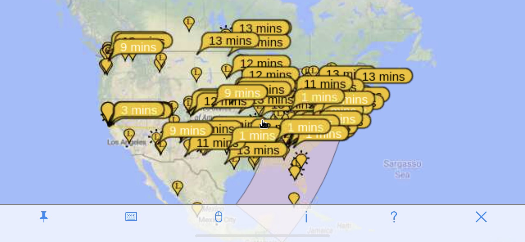 FT8 PSKReporter map test.